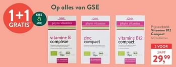 Promotions Vitamine b12 compact - GSE - Valide de 05/05/2024 à 12/05/2024 chez Holland & Barret