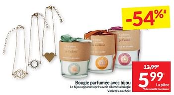 Promotions Bougie parfumée avec bijou - Produit maison - Intermarche - Valide de 07/05/2024 à 12/05/2024 chez Intermarche