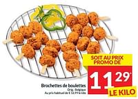 Promotions Brochettes de boulettes - Produit maison - Intermarche - Valide de 07/05/2024 à 12/05/2024 chez Intermarche