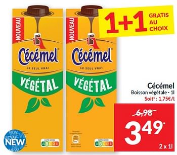 Promotions Cécémel boisson végétale - Cecemel - Valide de 07/05/2024 à 12/05/2024 chez Intermarche