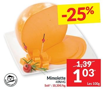 Promotions Mimolette - Produit maison - Intermarche - Valide de 07/05/2024 à 12/05/2024 chez Intermarche