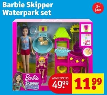 Promotions Barbie skipper waterpark set - Mattel - Valide de 07/05/2024 à 12/05/2024 chez Kruidvat
