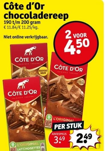 Promotions Côte d’or chocoladereep - Cote D'Or - Valide de 07/05/2024 à 12/05/2024 chez Kruidvat