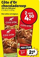 Promoties Côte d’or chocoladereep - Cote D'Or - Geldig van 07/05/2024 tot 12/05/2024 bij Kruidvat