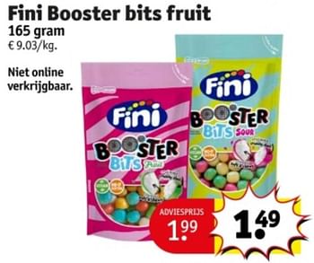 Promotions Fini booster bits fruit - Fini  - Valide de 07/05/2024 à 12/05/2024 chez Kruidvat