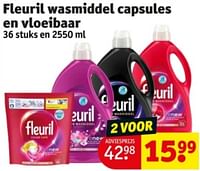 Promoties Fleuril wasmiddel capsules en vloeibaar - Fleuril - Geldig van 07/05/2024 tot 12/05/2024 bij Kruidvat