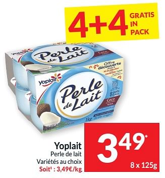 Promotions Yoplait perle de lait - Yoplait - Valide de 07/05/2024 à 12/05/2024 chez Intermarche