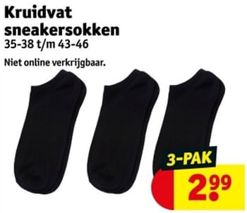 Promotions Kruidvat sneakersokken - Produit maison - Kruidvat - Valide de 07/05/2024 à 12/05/2024 chez Kruidvat