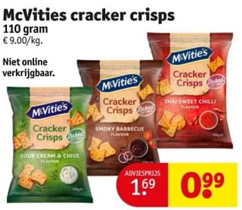 Promotions Mcvities cracker crisps - McVitie's - Valide de 07/05/2024 à 12/05/2024 chez Kruidvat