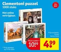 Promoties Puzzel venice canal - Clementoni - Geldig van 07/05/2024 tot 12/05/2024 bij Kruidvat