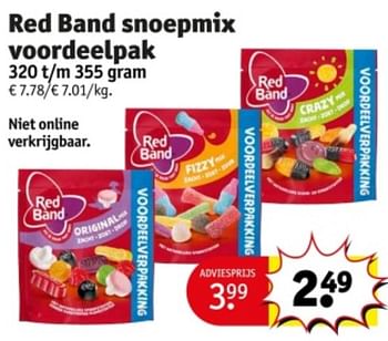 Promotions Red band snoepmix voordeelpak - Red band - Valide de 07/05/2024 à 12/05/2024 chez Kruidvat