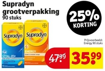 Promoties Supradyn grootverpakking energy - Supradyn - Geldig van 07/05/2024 tot 12/05/2024 bij Kruidvat