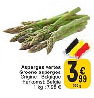 Promotions Asperges vertes groene asperges - Produit maison - Cora - Valide de 07/05/2024 à 13/05/2024 chez Cora