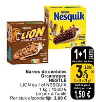 Promotions Barres de céréales graanrepen nestlé - Nestlé - Valide de 07/05/2024 à 13/05/2024 chez Cora