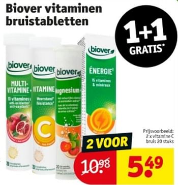 Promotions Vitamine c bruis - Biover - Valide de 07/05/2024 à 12/05/2024 chez Kruidvat