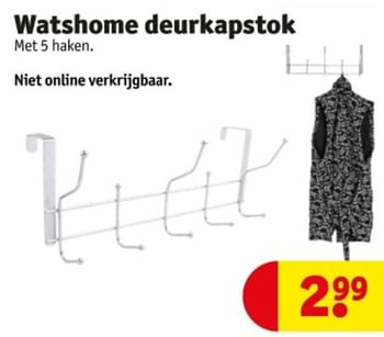 Promoties Watshome deurkapstok - Watshome - Geldig van 07/05/2024 tot 12/05/2024 bij Kruidvat