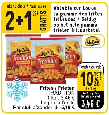 Promoties Frites - frieten tradition - Mc Cain - Geldig van 07/05/2024 tot 13/05/2024 bij Cora