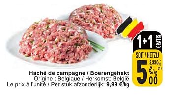 Promotions Haché de campagne - boerengehakt - Produit maison - Cora - Valide de 07/05/2024 à 13/05/2024 chez Cora