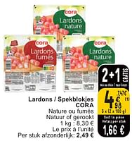Promotions Lardons - spekblokjes cora - Produit maison - Cora - Valide de 07/05/2024 à 13/05/2024 chez Cora