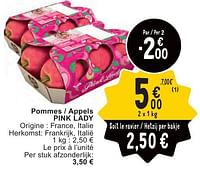 Promotions Pommes - appels pink lady - Produit maison - Cora - Valide de 07/05/2024 à 13/05/2024 chez Cora