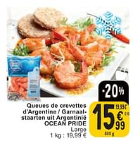 Promotions Queues de crevettes d’argentine - garnaalstaarten uit argentinië ocean pride - Ocean Pride - Valide de 07/05/2024 à 13/05/2024 chez Cora