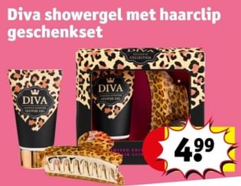 Promotions Diva showergel met haarclip geschenkset - Diva - Valide de 07/05/2024 à 12/05/2024 chez Kruidvat