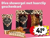 Diva showergel met haarclip geschenkset-Diva