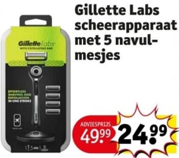 Promotions Gillette labs scheerapparaat met 5 navulmesjes - Gillette - Valide de 07/05/2024 à 12/05/2024 chez Kruidvat