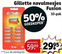 Promoties Gillette navulmesjes fusion - Gillette - Geldig van 07/05/2024 tot 12/05/2024 bij Kruidvat