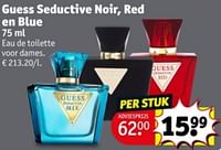 Promoties Guess seductive noir, red en blue edt - Guess - Geldig van 07/05/2024 tot 12/05/2024 bij Kruidvat