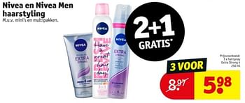 Promoties Hairspray extra strong 4 - Nivea - Geldig van 07/05/2024 tot 12/05/2024 bij Kruidvat