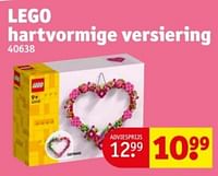 Promoties Lego hartvormige versiering - Lego - Geldig van 07/05/2024 tot 12/05/2024 bij Kruidvat
