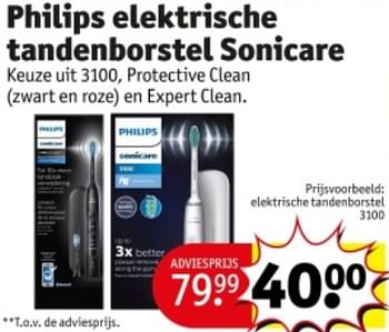 Promotions Philips elektrische tandenborstel 3100 - Philips - Valide de 07/05/2024 à 12/05/2024 chez Kruidvat