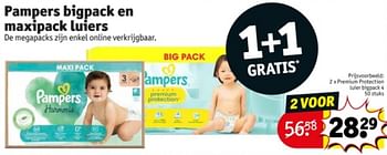 Promoties Premium protection luier bigpack 4 - Pampers - Geldig van 07/05/2024 tot 12/05/2024 bij Kruidvat