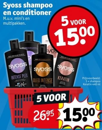 Promotions Shampoo keratin - Syoss - Valide de 07/05/2024 à 12/05/2024 chez Kruidvat