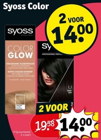 Promotions Syoss color zwart - Syoss - Valide de 07/05/2024 à 12/05/2024 chez Kruidvat