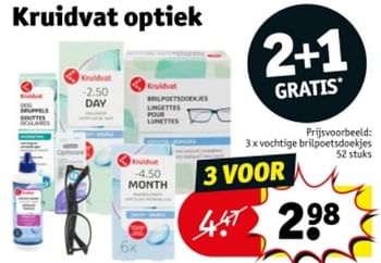 Promoties Vochtige brilpoetsdoekjes - Huismerk - Kruidvat - Geldig van 07/05/2024 tot 12/05/2024 bij Kruidvat