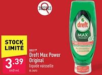 Promotions Dreft max power original - Dreft - Valide de 13/05/2024 à 19/05/2024 chez Aldi