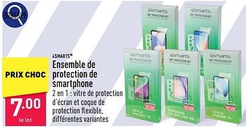 Promoties Ensemble de protection de smartphone - 4Smarts - Geldig van 13/05/2024 tot 19/05/2024 bij Aldi