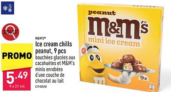Promoties Ice cream chills peanut - M&M 's - Geldig van 13/05/2024 tot 19/05/2024 bij Aldi