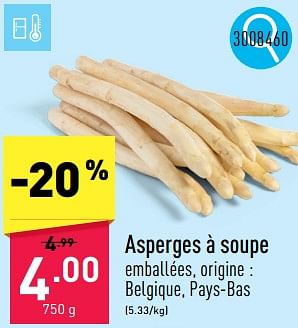 Promoties Asperges à soupe - Huismerk - Aldi - Geldig van 13/05/2024 tot 19/05/2024 bij Aldi