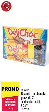 Promotions Biscuits au chocolat - Délichoc - Valide de 13/05/2024 à 19/05/2024 chez Aldi