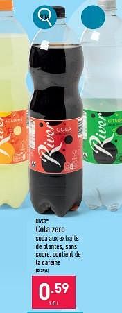 Promoties Cola zero - River - Geldig van 13/05/2024 tot 19/05/2024 bij Aldi