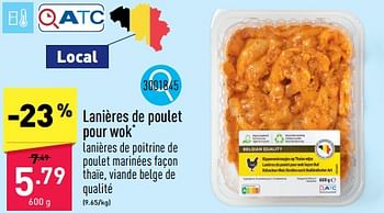 Promoties Lanières de poulet pour wok - Huismerk - Aldi - Geldig van 13/05/2024 tot 19/05/2024 bij Aldi