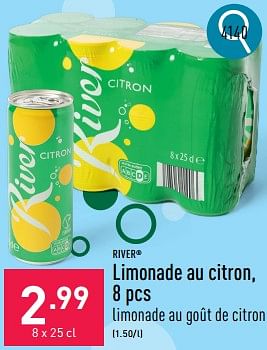 Promoties Limonade au citron - River - Geldig van 13/05/2024 tot 19/05/2024 bij Aldi