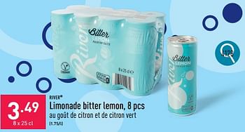 Promoties Limonade bitter lemon - River - Geldig van 13/05/2024 tot 19/05/2024 bij Aldi