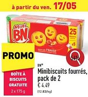 Promotions Minibiscuits fourrés - BN - Valide de 13/05/2024 à 19/05/2024 chez Aldi