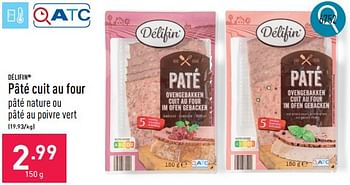 Promoties Pâté cuit au four - Delifin - Geldig van 13/05/2024 tot 19/05/2024 bij Aldi