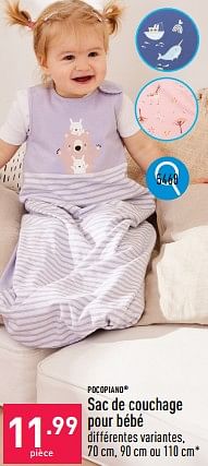 Promotions Sac de couchage pour bébé - POCOPIANO - Valide de 13/05/2024 à 19/05/2024 chez Aldi