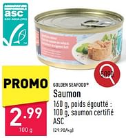 Promotions Saumon - Golden Seafood - Valide de 13/05/2024 à 19/05/2024 chez Aldi